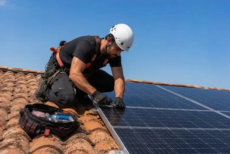 Maintenance et monitoring de panneaux solaires à Salasc